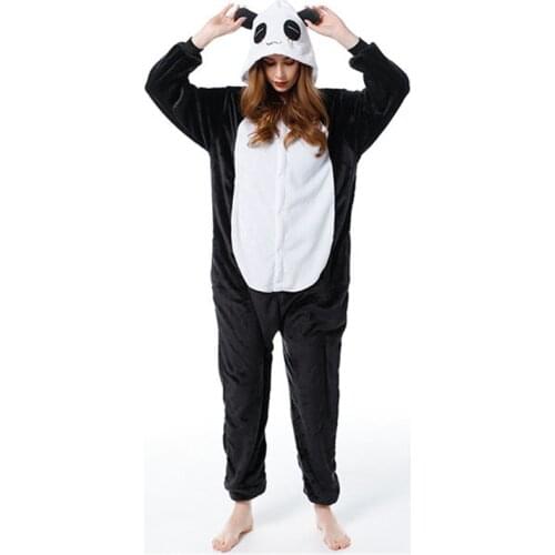 Autumn Winter Soft Flannel Panda Pajamas Hooded Animal Pijama Cartoon Onesies Boys Pyjamas Children Pajamas Girls Kids Homewear