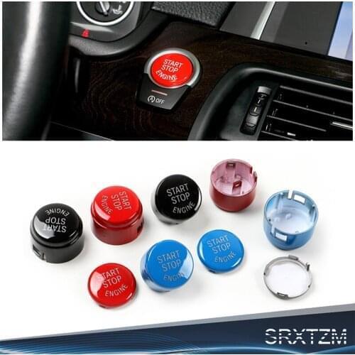 SRXTZM Car Engine Start Stop Switch Button Replace Cover For BMW F30 F10 F34 F15 F25 F48 X1 X3 X5 E60 E70 E71 E90 E92 E93