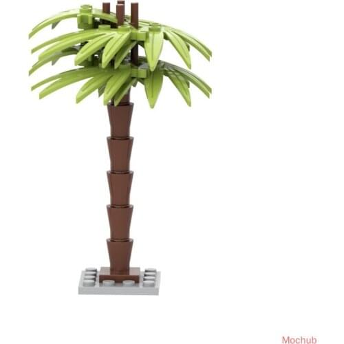 [MOC Hub] Plant Building Blocks Potted Flowers Tree Park Street View Bench Toys Children Compatible with Major Brand Model