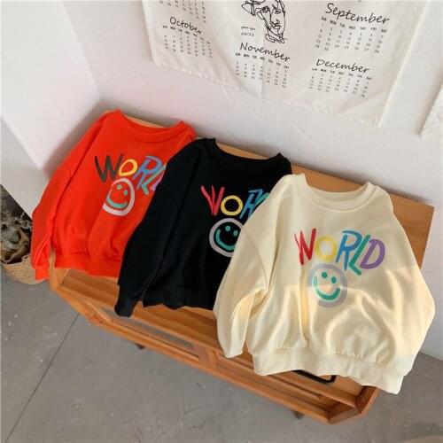 2 3 4 5 6 7 Years Toddler Girls Sweatshirts Cartoon Alphabet Long Sleeve Hoodies For Girl Kids Clothing 2020 Spring Autumn New
