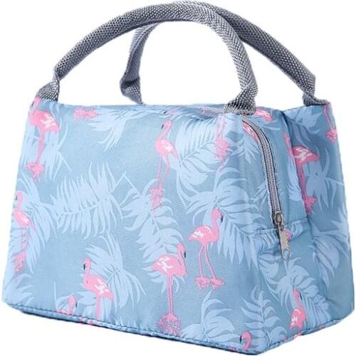 Flamingo Thermal Bags Women Portable Insulated Baby Food Feeding Milk Bottles Warm Outdoor Waterproof Lunch Handbag MBG0299