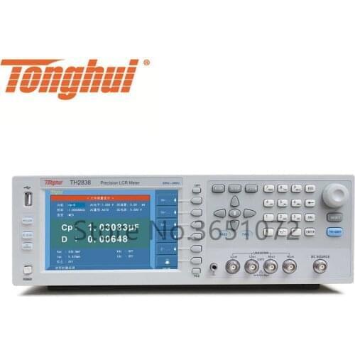 TH2838 ESR Meter 20Hz-2MHz High Frequency Digital LCR Bridge Test Level 5mV~2V DC Bias 0-10V