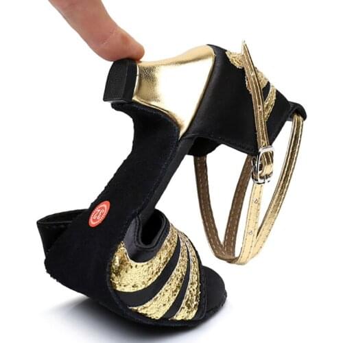 USHINE Professional new children heeled phoenix latin dance shoes soft-soled dance shoes children woman dance shoes