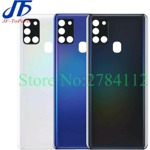 10Pcs Back Battery Cover Replacement For Samsung Galaxy A21S A217 A217F Rear Door Housing Case With lens + Adhesive