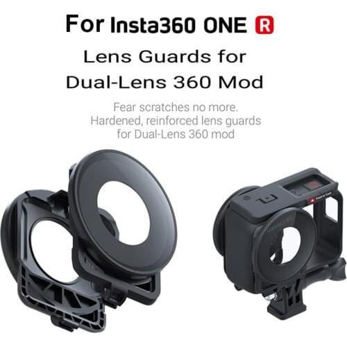 2PCS Lens Guards Durable Tempered Glass Lens Protection Covers Panoramic Lens Protector For Insta360 One R Camera Accessories