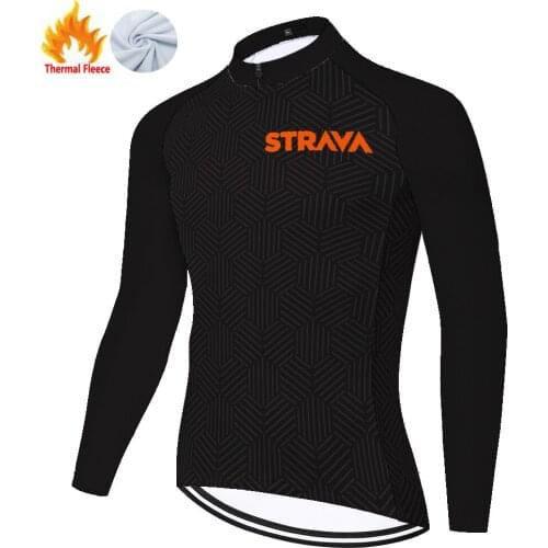 2021 ProTeam jersey ciclismo ​​​STRAVA long sleeve cycling jersey Winter Thermal Fleece mallots ciclismo hombre