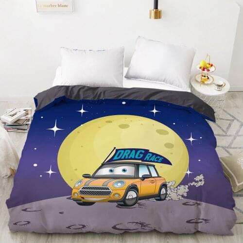 Car Cartoon Kids Duvet cover Quilt/Blanket/Comfortable Case Bedding for children baby girls 140x200 240x220 for Home drag