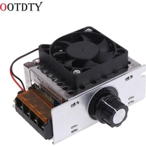 AC Electric Regulator Motor Speed Controller 220V 4000W SCR Temperature Voltage Regulator With Fan Big Power Brightness Dimmer