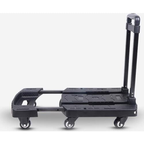 FUYOUSHENZHU Folding barrow Portable folding shopping cart Small pull cart Convenient and labor-saving