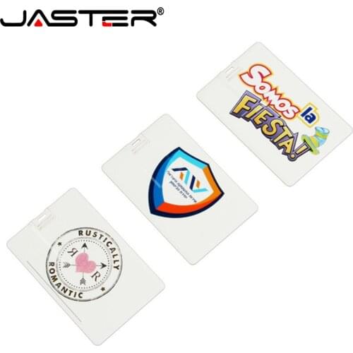 JASTER Card Bank Card Credit Card Model USB 2.0 Flash Drive 64GB 32GB 16GB 8GB Stick Color Printing Logo Pen Drive Memory USB