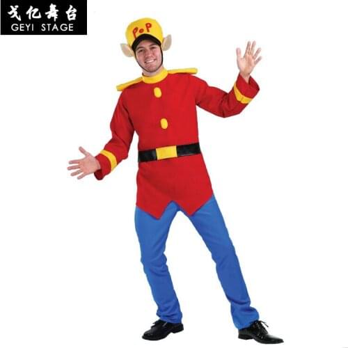 Halloween Adult Men Red Advertising Clothing American Kelloggs Corn Flakes Bumble Boom Costume