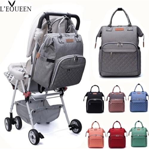 Lequeen Diaper Bag Mummy bag Travel Backpack Large Capacity Maternity Bag Baby Bag Multifunctional Nursing Bag Baby Care handbag