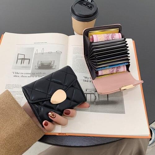 Fashion Women Short Wallet Leather Cute Wallets Coin Purse Card Holder Lady Female Luxury Short Walet Portmonee 2021 Vallet