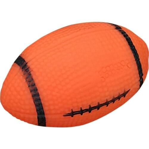 Pet Puppy Chew Bite Rugby Ball Squeaker Squeaky Training Sound Toy Dog Gift for Pet Products Dog Accessories equipment tool