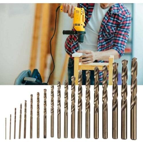 19Pcs M35 1-10mm Cobalt Steel Twist Drill Bit Set M35 Cobalt Contain For Stainless Steel Metal Wood Drilling