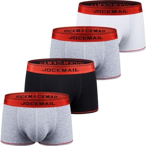 New Underwear Men Calecon Homme Boxer New Cotton Red Belt Underpants Man Seobean Seamless Panties Soft ShortsMen Sexy Clothing