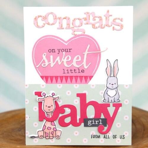 New Big Word Baby Metal Cutting Dies Stencil for DIY Scrapbooking Photo Album Embossing Paper Cards Decorative Crafts Die Cuts