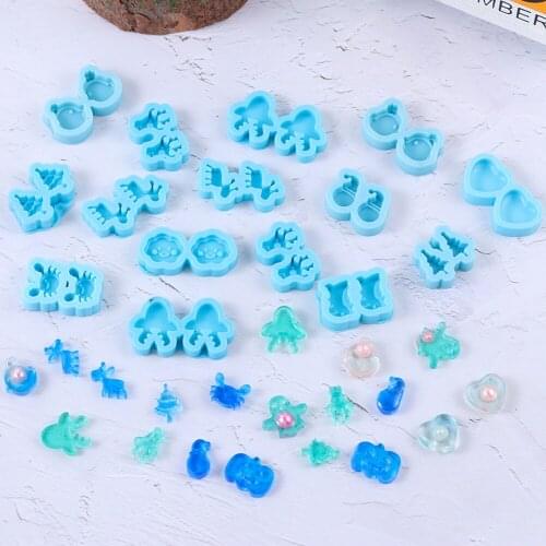 DIY Earrings Resin Mold Merry Christmas Ear Studs Molds UV Epoxy Resin Silicone Mould Handmade Jewelry Making Crafts Supplies