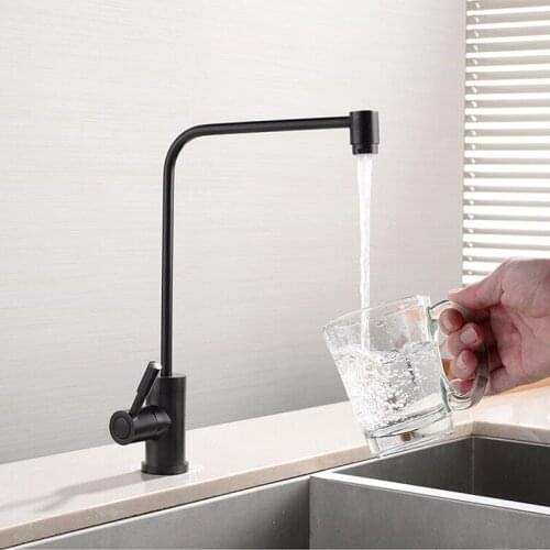Kitchen Faucets Black Single Handle Total Brass Kitchen Direct Drinking Swivel 360 Degree Water Mixer Tap Mixer Tap