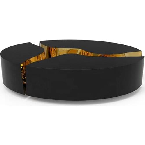 Modern design table Gold stainless steel Furniture metal living room center coffee tables