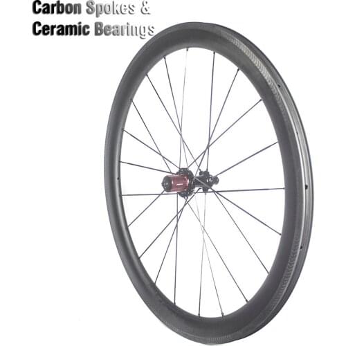 FIERCE Carbon-Wheelset V Brake Carbon Spokes 30/50mm Depth 700C CHOSEN Ceramic Bearing Racing Bike Wheelset High End Superlight