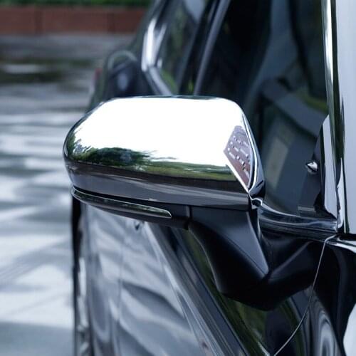 For TOYOTA Avalon 2019 2PCS ABS matte/Carbon fiber Car Side Door Rearview Mirror Protect Frame Cover Trim Car Styling Accessorie