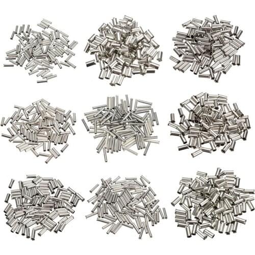 100Pcs 0.5mm2-6.0mm2 Tin-coated Copper Material Uninsulated Terminal Bootlace Ferrules Cord End Electrical Cable Crimp Terminals