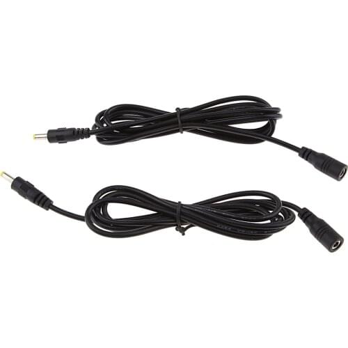 2Pcs DC Power Adapter Cable 4.0x1.7mm Female Jack to Male Plug for CCTV 1.5M