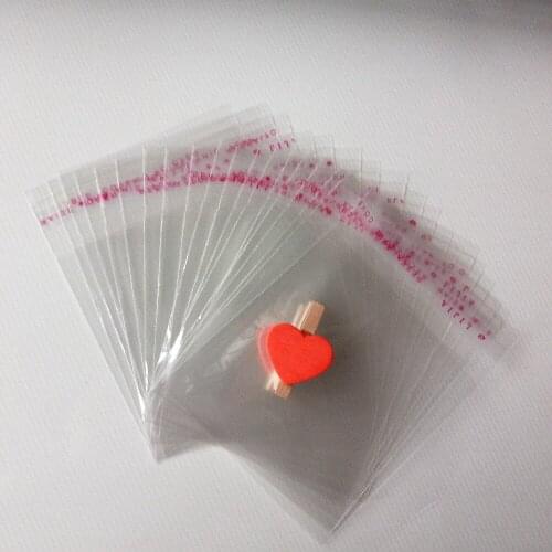500PCS 6*10cm Clear Resealable Cellophane/BOPP/Poly Bags Transparent Opp Bag Packing Plastic Bags Self Adhesive Seal for gift