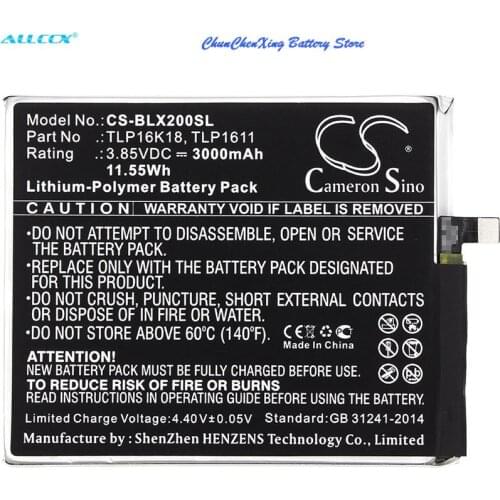 Cameron Sino 3000mAh Battery C766144300T, TLP1611, TLP16G30 for BLU L0090,L0091UU,Life One X2