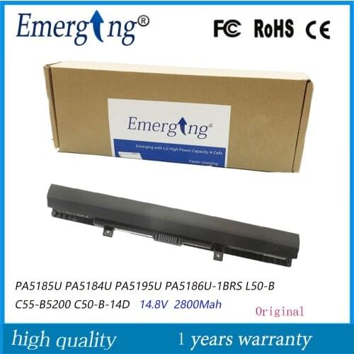 14.8V 45Wh New Original PA5185U Laptop Battery for Toshiba Satellite L50-B C55-B5200 C50-B-14D L55-B5267 C50-B-17K BPA5184U-1BR