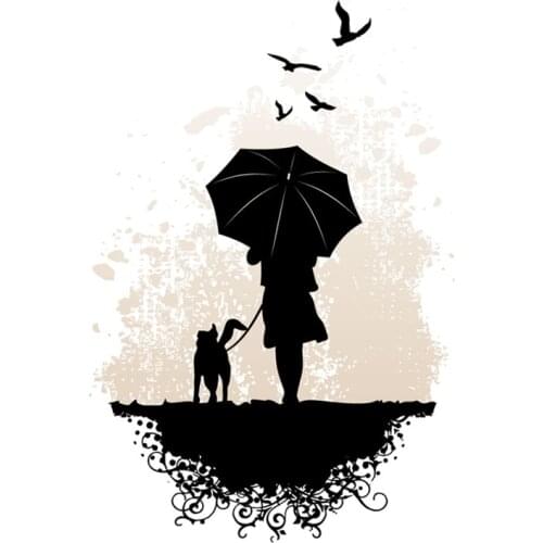 AZSG Women in the Rain Cutting Dies For DIY Scrapbooking Decoretive Embossing Stencial DIY Decoative Cards Die Cutter