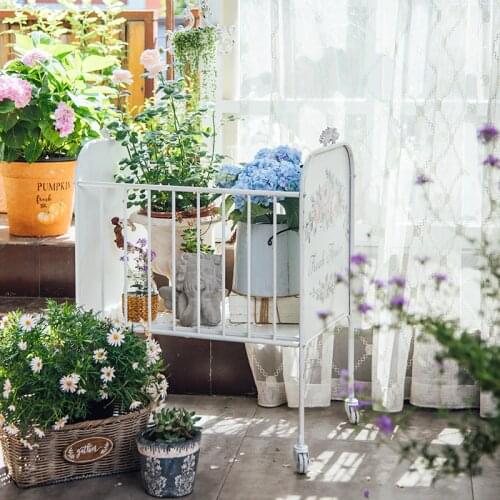 White Metal Decorative Home and Gardens Cart