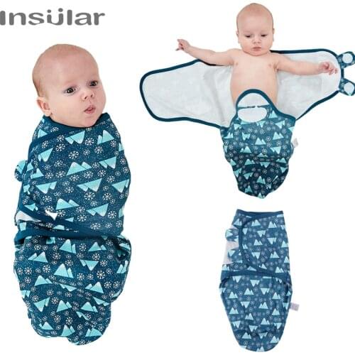 Baby Blankets 2020 New 100% Cotton Soft Infant Swaddle Bebe Envelope Wrap Cartoon Printed Newborn Baby Bedding Blanket