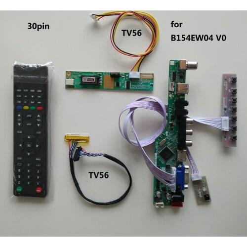 For B154EW04 V0 15.4" 1280×800 Screen Monitor panel TV LCD LED RF VGA AV USB LED Mother Controller Board kit