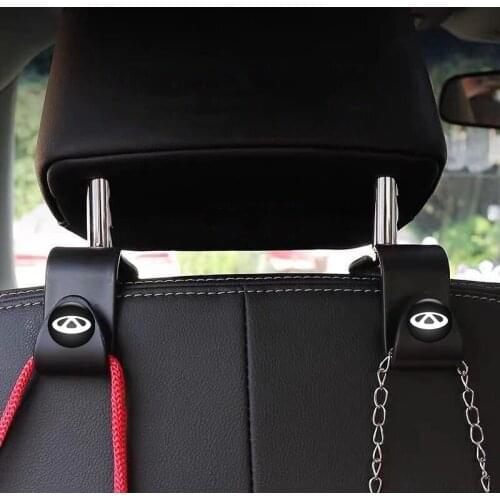 For Chery Tiggo Fulwin A1 A3 QQ E3 E5 G5 V5/EMGRAND EC7 EC7-RV EC8 2/4Pcs Car Hooks Organizer Storage Interior Fastener Styling