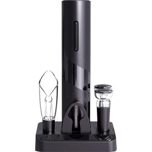 Electric Wine Opener Set, Automatic Wine Bottle Openers, Wine Aerator Pourer, Foil Cutter for Home and Gifts