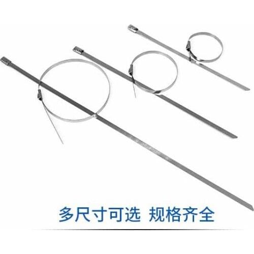 Lots of 100pcs 304 stainless steel cable tie self-locking metal seal fixed seat belt lock 4.6mm width for cargo wholesale