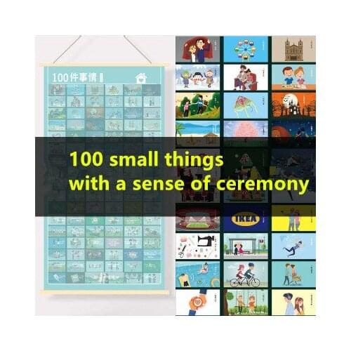 Calendar Scraping List 100 Things To Do Pendant for Lovers Valentines Gift