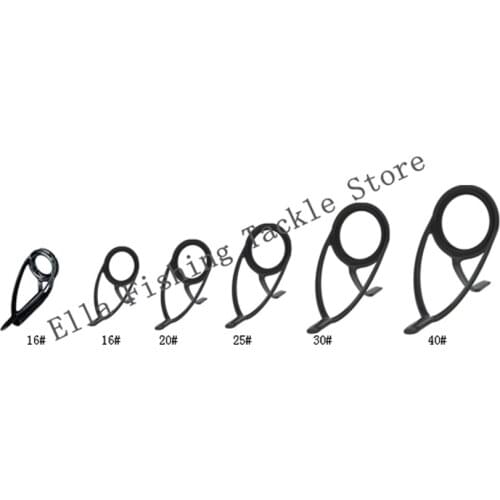 NooNRoo KW guide kit / Silver & Black & Gun smoke color frame with Alconite ring 1 set (6 pcs) Repair rod building