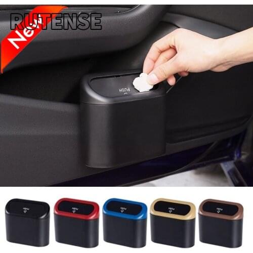 Car Trash Can Interior Organizer Storage Box Car Garbage Bag Press Sealed Trash Can Auto Storage Bin Accessories Artifact Hot