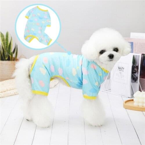 Summer Dog Clothes T-Shirt Vest Print Designer Dog Clothing for Pomeranian Chihuahua French Bulldog Puppy Pet Pajamas Jumpsuit