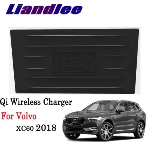 Liandlee Qi Wireless Charger For Volvo XC60 2017~2020 Phone Holder Smart Wireless Charging Original Car glove box