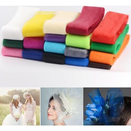 8 CM Crinoline horsehair material DIY hair accessories bride wedding mesh fascinators material craft made headpiece tulle