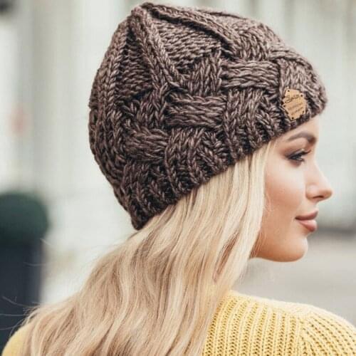 Fashion Beanies Women Knitted Hats Hip Hop Hat Braided Stripes Bonnet Unisxe Autumn Winter Outdoor Warmer Solid Color Casual Cap
