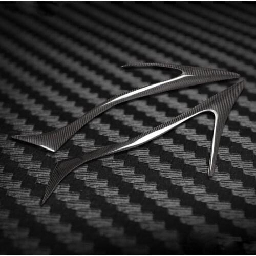 Carbon Fiber Headlight Cover Eyebrows Eyelid Trim Sticker For Chevrolet Cruze