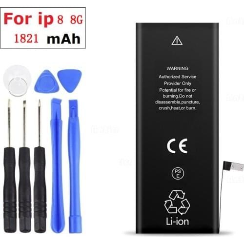 Original Capacity Phone Battery 1821mAh For iPhone 8 8G Replacement Batteries Free Tools