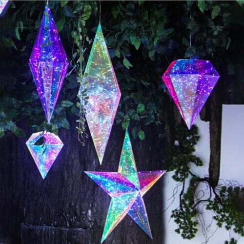 Cone Pendant Neon Film Electronic Light Diy Ornaments Wedding Celebration Christmas Birthday Party Venue Decoration Pendant