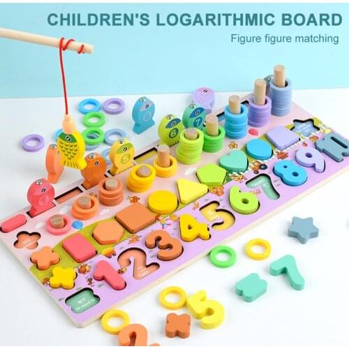 Montessori Educational Childrens Magnetic Fishing Toy Digital Alphabet Figure Matching Busy Board Preschool Early Education Toy