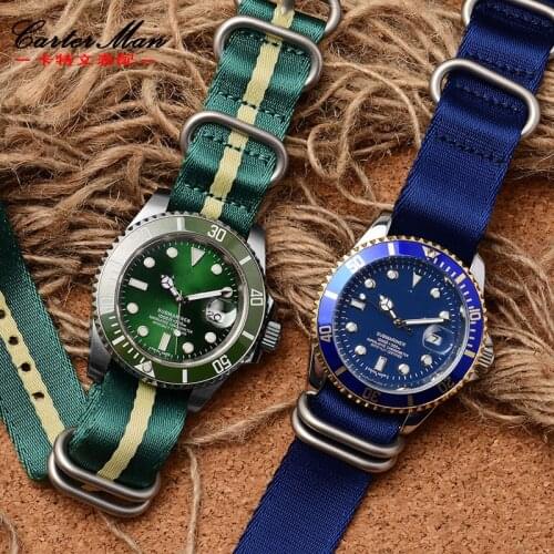 NATO nylon watchband for OMG Canned 007 wristband multicolour Soft silky bracelet 20mm 22mm canvas straps